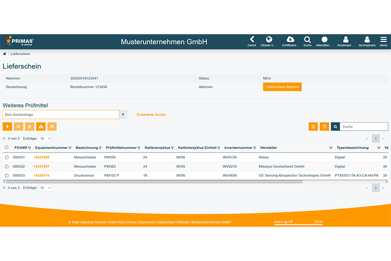 Lieferscheinerstellung